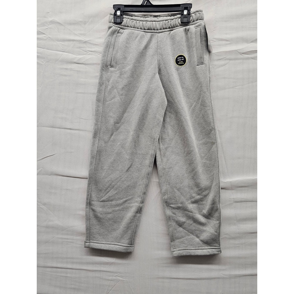 Art Class Boys Gray Fleece Sweatpants Easy On Elastic Waist Size S 6/7 New